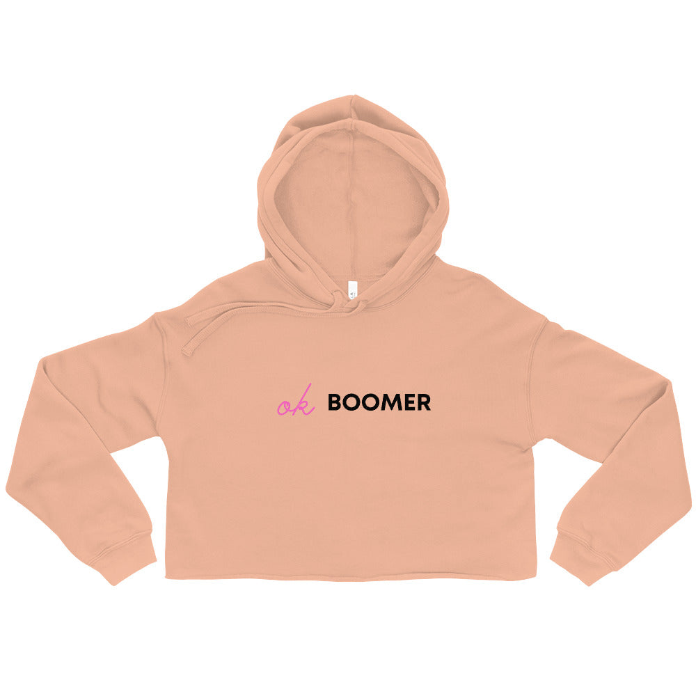 Ok Boomer Crop Hoodie
