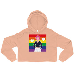 Queer Love Is Love Is Love Crop Hoodie