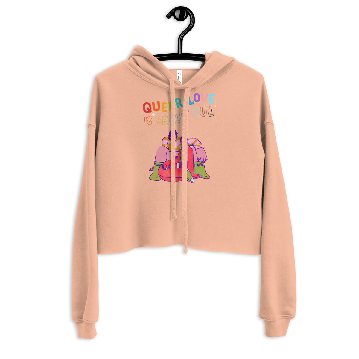 Queer Love is Beautiful Crop Hoodie
