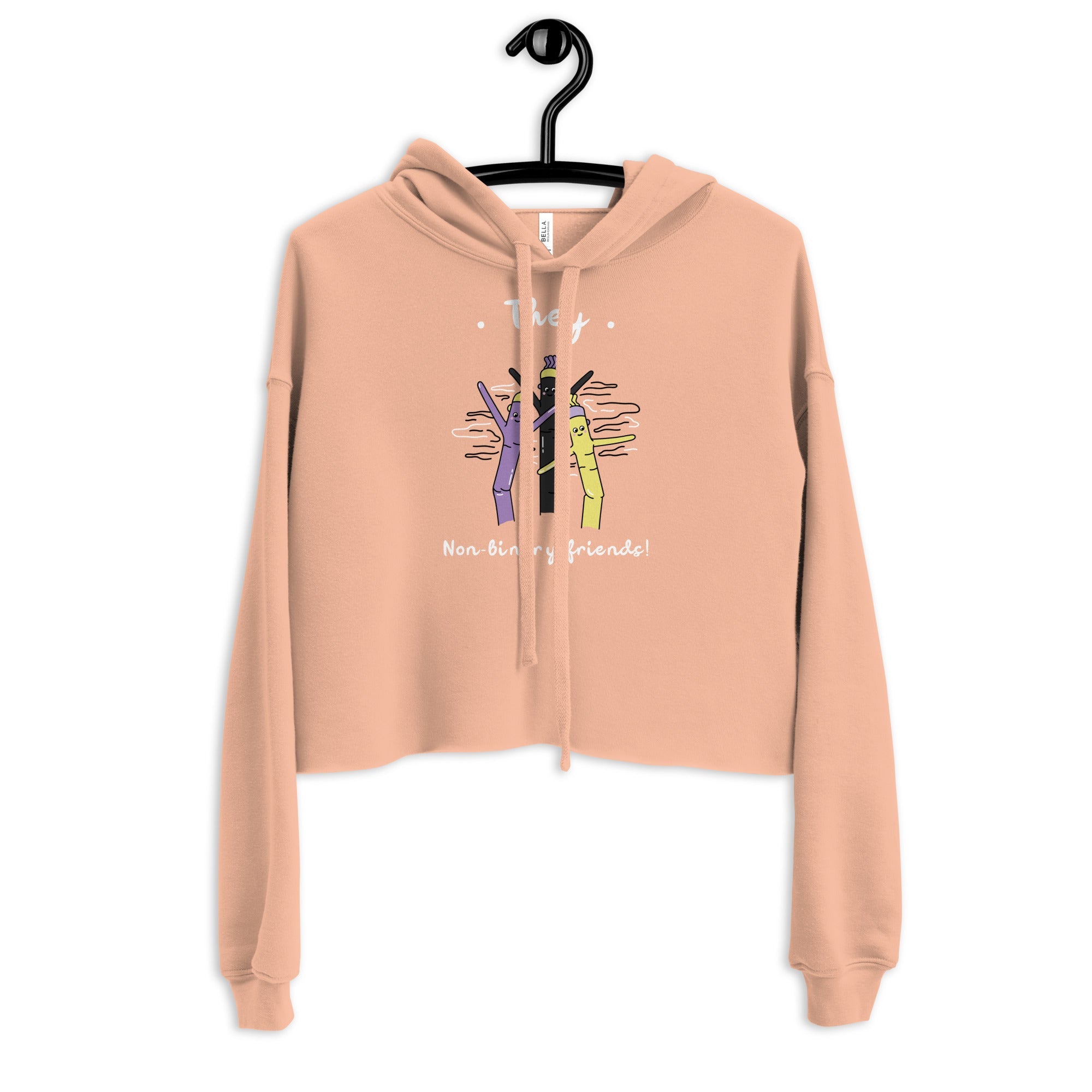 They Non-Binary Friends Crop Hoodie