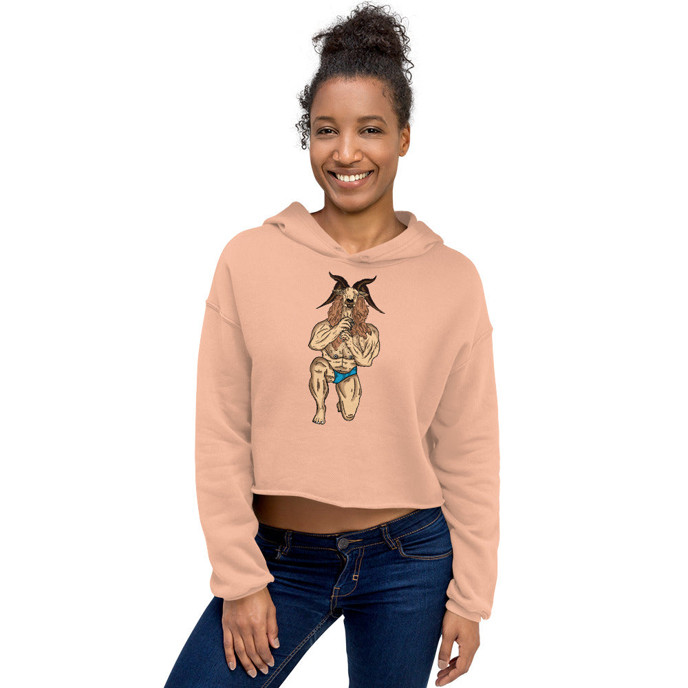 Throat Goat Crop Hoodie