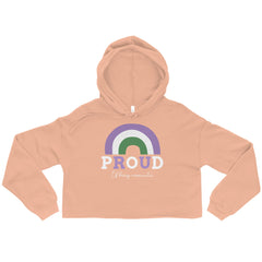 Proud Of Being Aromantic Crop Hoodie