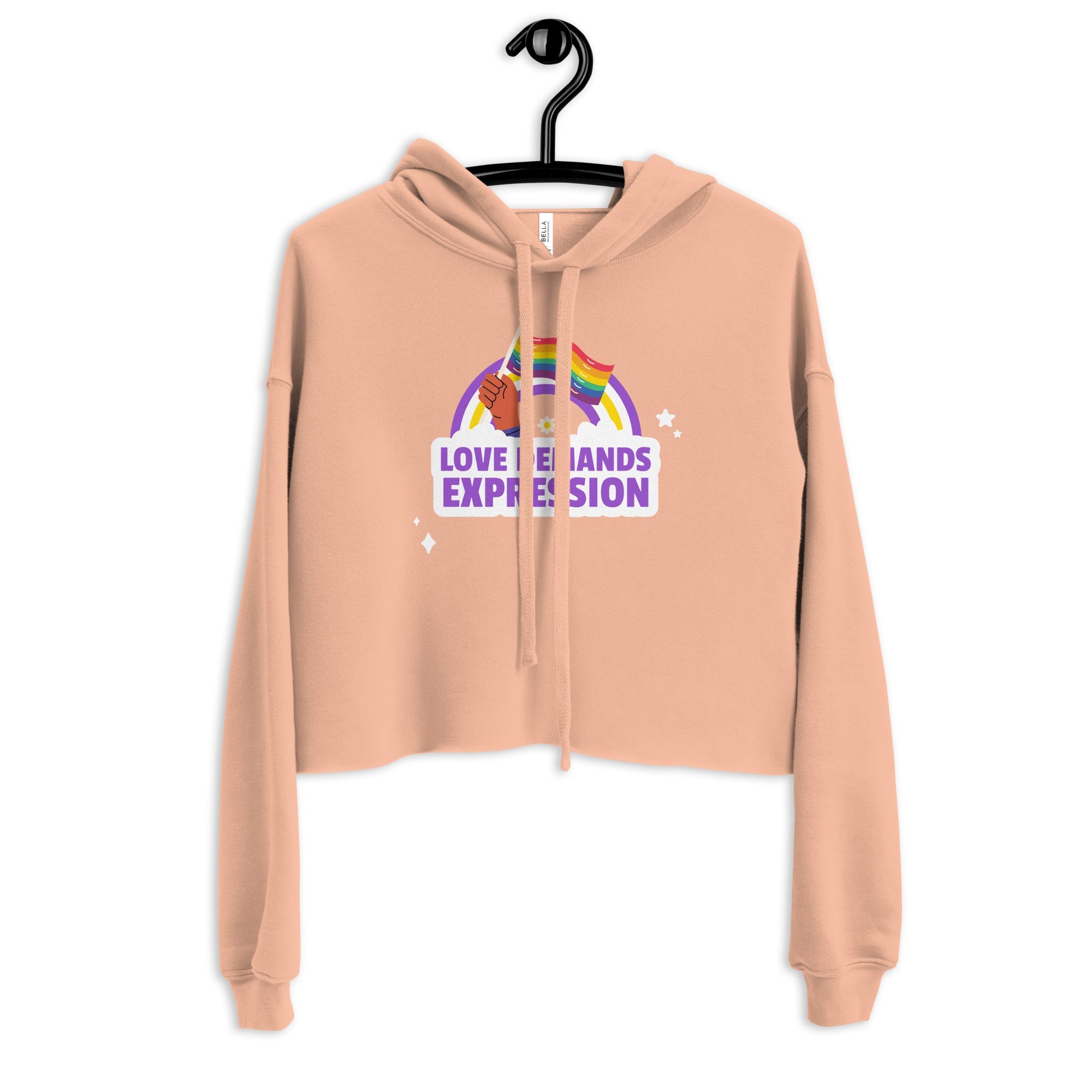 Love Demands Expression Crop Hoodie