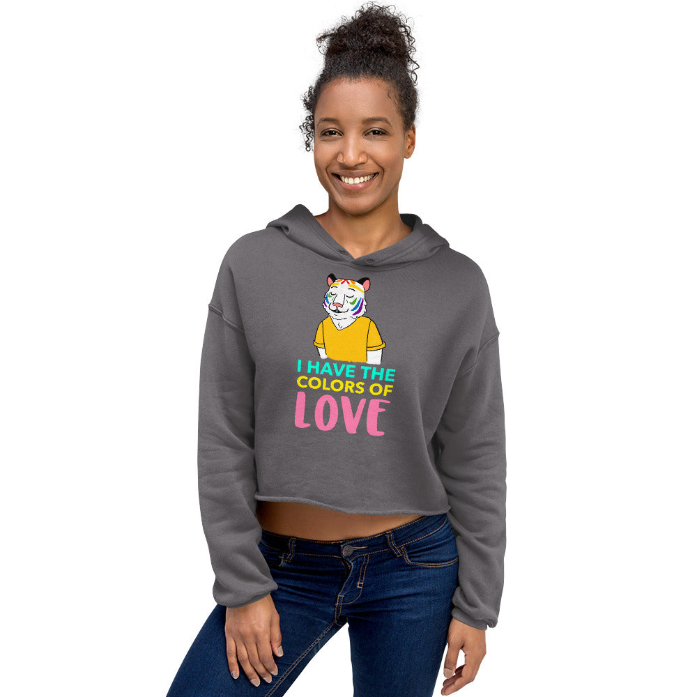 I Have The Color Of Love Crop Hoodie