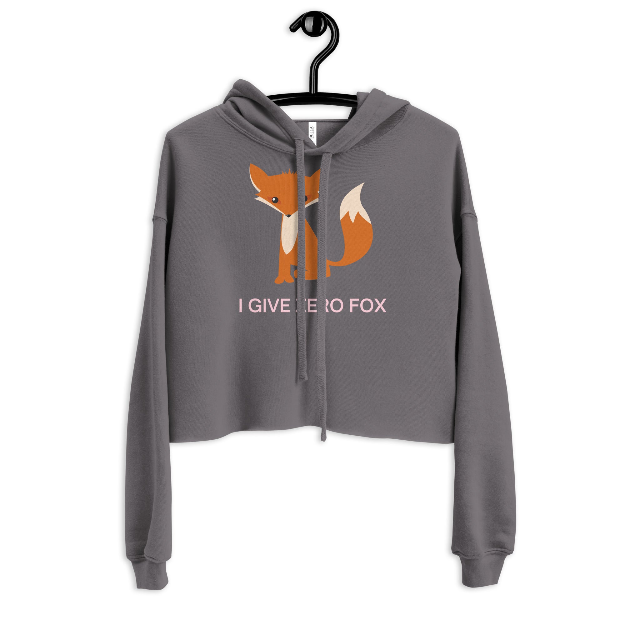 I Give Zero Fox Crop Hoodie