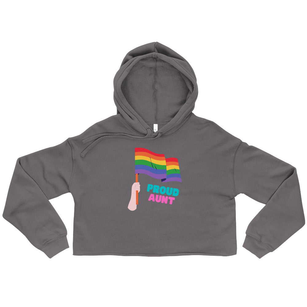 Proud Aunt Crop Hoodie