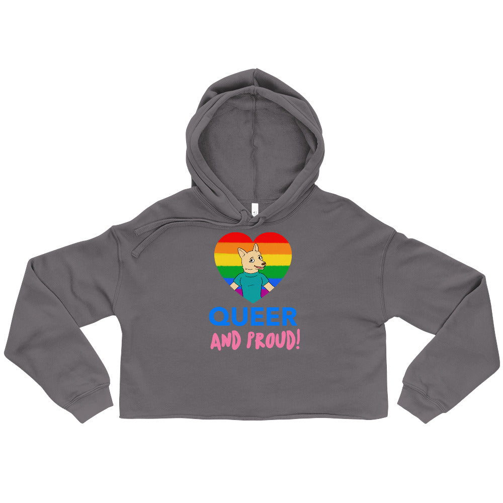 Queer And Proud Crop Hoodie