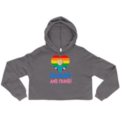 Queer And Proud Crop Hoodie