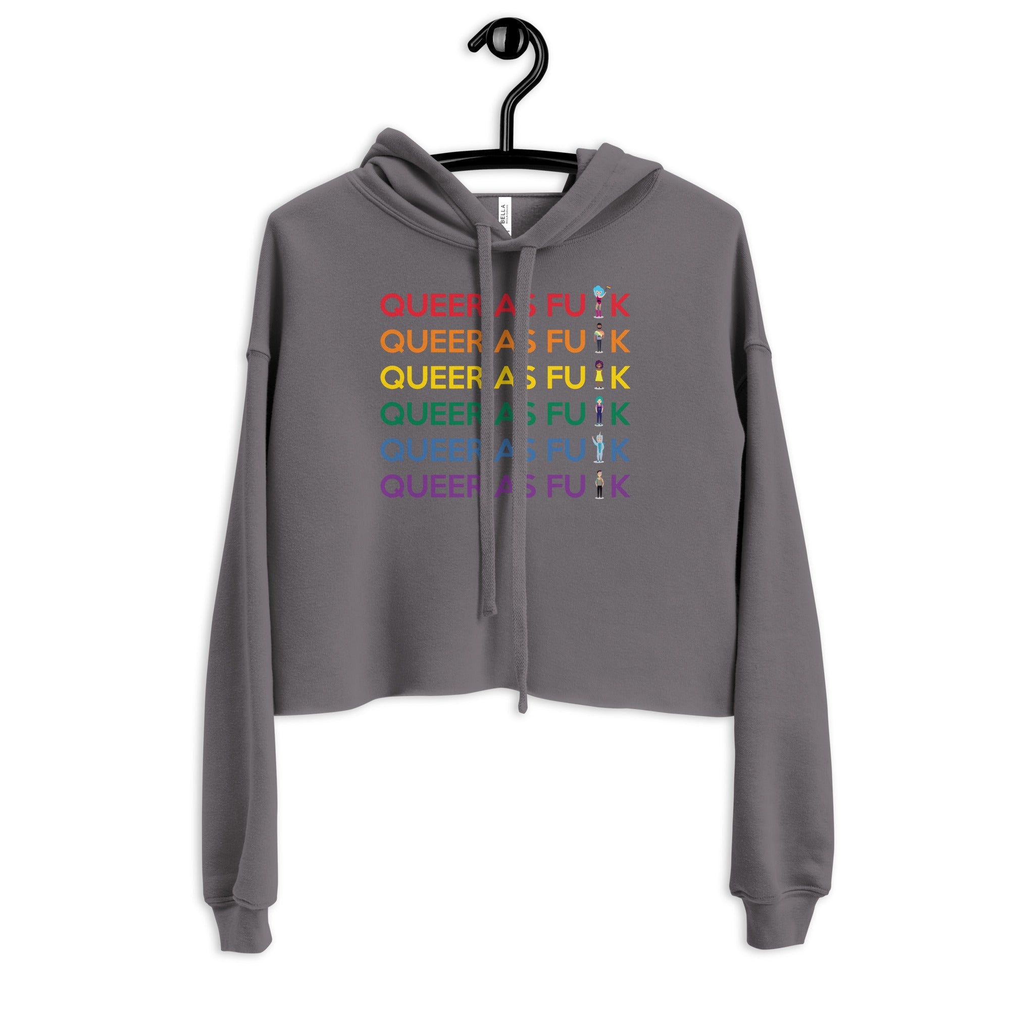 Queer As Fu#k Crop Hoodie