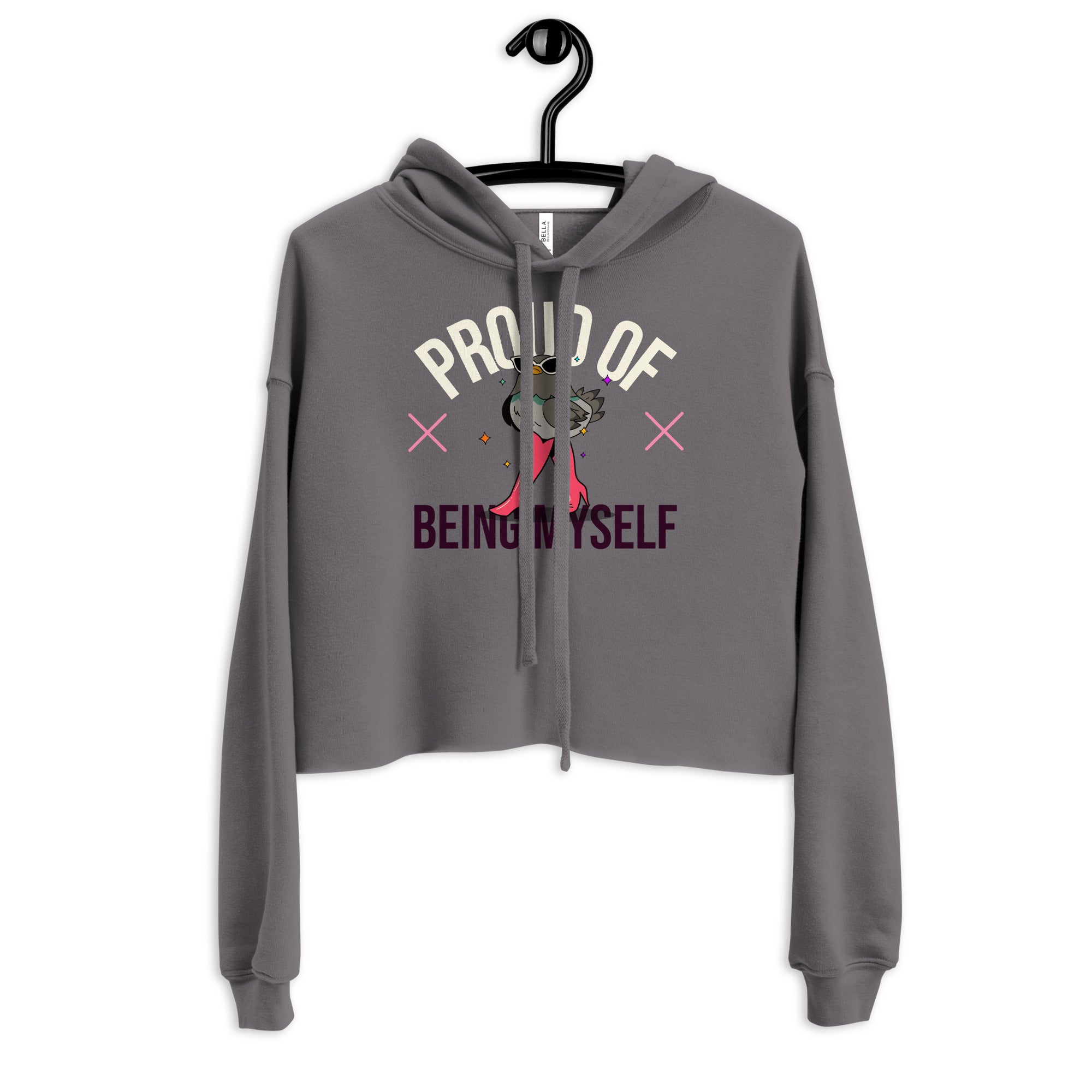 Proud Of Being Myself Crop Hoodie