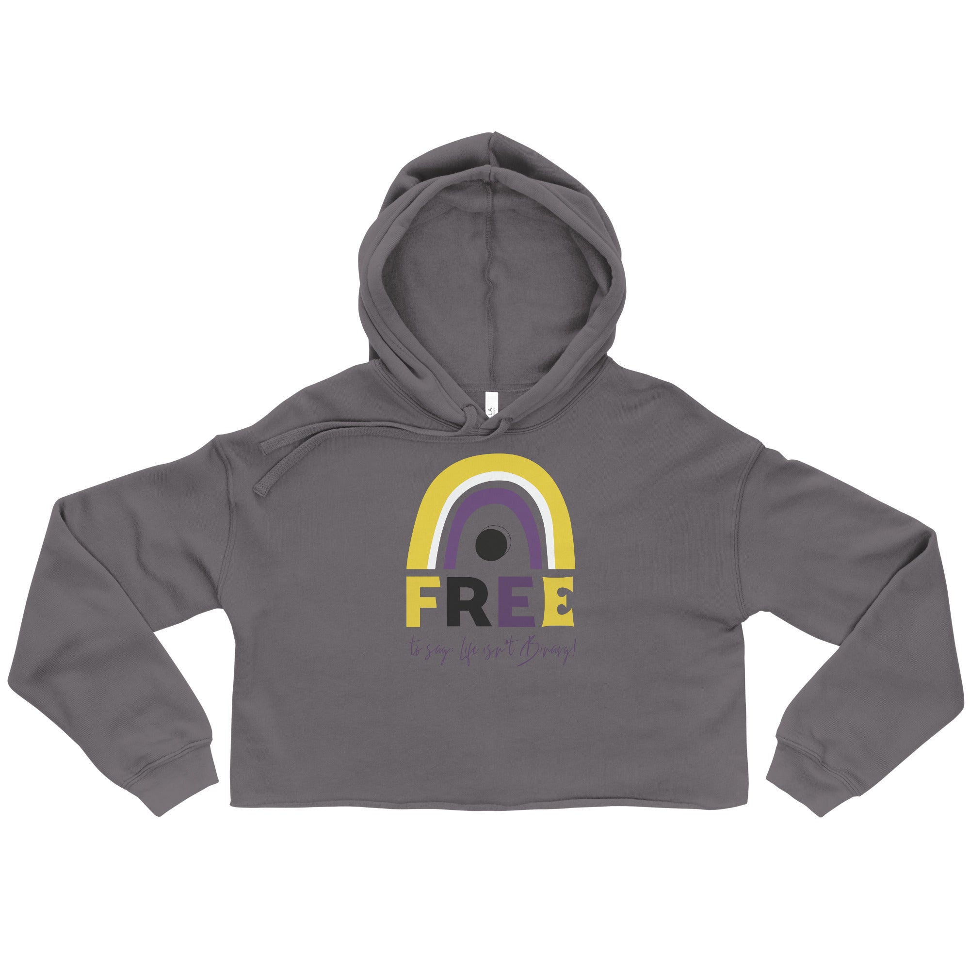 Free To Say: Life Isn't Binary! Crop Hoodie